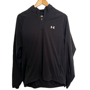 UNDER Armour Adult Medium AllSeasons Polyester Black 1/4 Zip Long Sleeve…